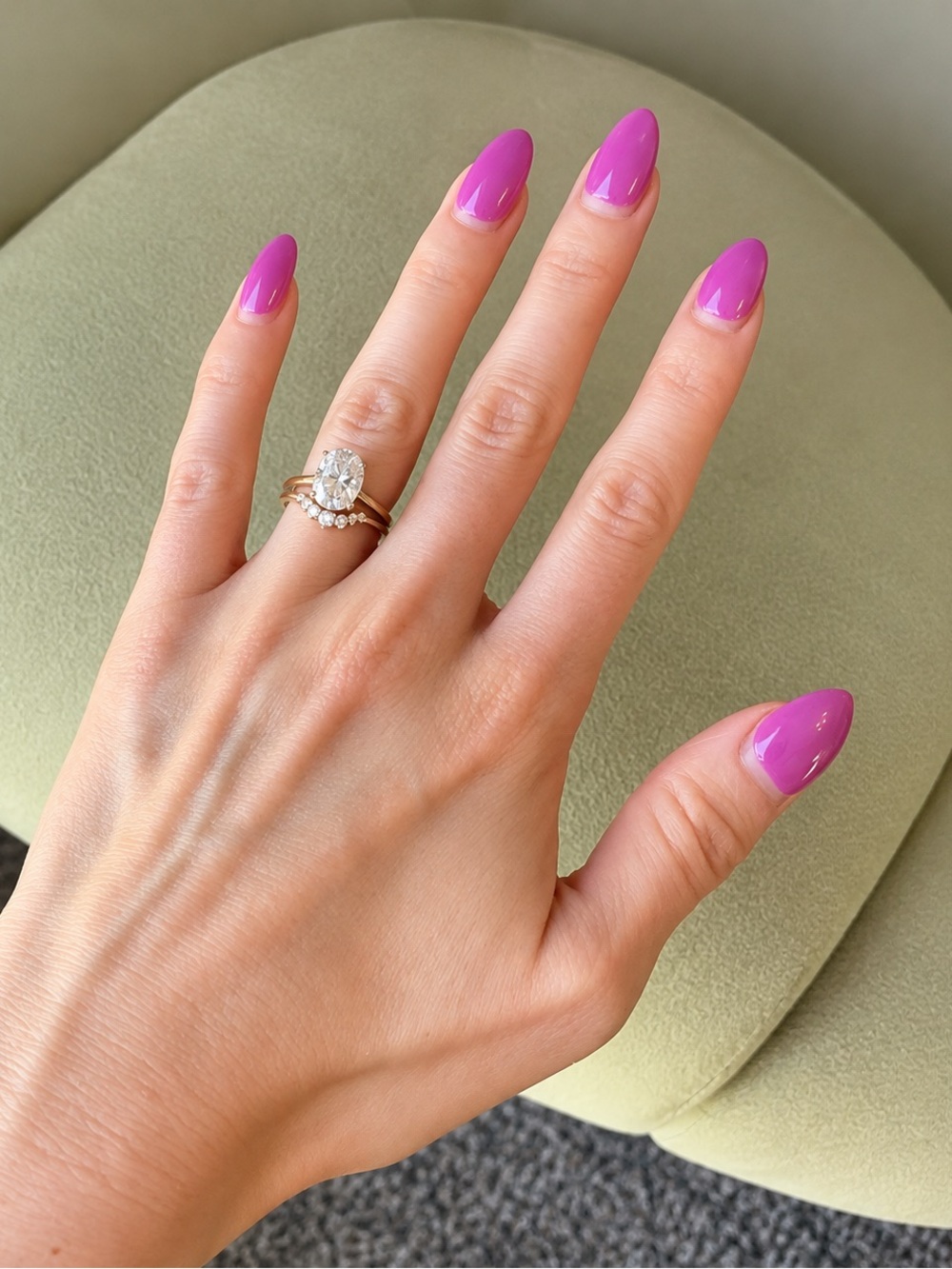 Moissanite & Diamond Ring - Stunning Statement Piece